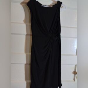 Cato 10 women's sleeveless black dress with a cute design in front (Can406)